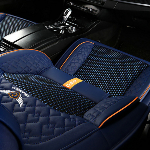 Cubre Auto Universal Axon en Cuero Legítimo con Airbag + REGALOS: Alfombra de Cuero y Funda de Volante